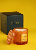 Cherx Turuncu Mum Mandarine Cam Kavanoz Mum