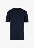 Fabrika Bisiklet Yaka Düz Lacivert Erkek T-Shirt F4SM-TST 2847