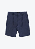 Fabrika Bağlamalı Bel Basic Lacivert Erkek Bermuda Şort FABRESA