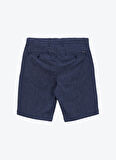 Fabrika Bağlamalı Bel Basic Lacivert Erkek Bermuda Şort FABRESA