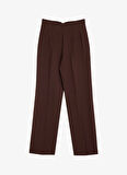 People By Fabrika Kahve Kadın Classic Fit Düz Pantolon SPBFWL-PNT5562