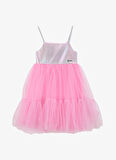 Barbie Simli Pembe Kız Çocuk Abiye Elbise BRB5SG-ELB6003