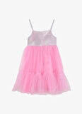 Barbie Simli Pembe Kız Çocuk Abiye Elbise BRB5SG-ELB6003