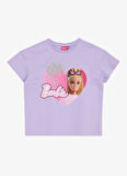 Barbie Baskılı Lila Kadın T-Shirt BRB5SG-TST6007