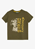 Discovery Expedition Baskılı Haki Erkek T-Shirt D5SB-TST3219