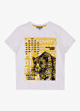 Discovery Expedition Baskılı Beyaz Erkek Çocuk T-Shirt D5SB-TST3222