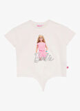 Barbie Baskılı Ekru Kız Çocuk T-Shirt BRB5SG-TST6429