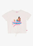 Barbie Baskılı Ekru Kız Çocuk T-Shirt BRB5SG-TST6463
