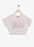 Barbie Baskılı Ekru Kadın T-Shirt BRB5SG-TST6040