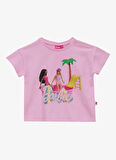 Barbie Baskılı Pembe Kız Çocuk T-Shirt BRB5SG-TST6437