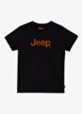 Jeep Baskılı Siyah Erkek Çocuk T-Shirt J5SB-TST7761