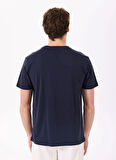 Jeep Bisiklet Yaka Baskılı Lacivert Erkek T-Shirt J5SM-TST7339