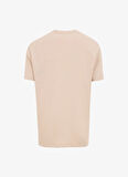 Jeep Bisiklet Yaka Baskılı Bej Erkek T-Shirt J5SM-TST7322