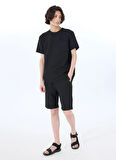 Siyah Erkek Basic Sweat Şort J5SM-SHT7271
