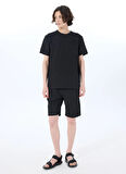 Siyah Erkek Basic Sweat Şort J5SM-SHT7271