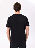 Jeep Bisiklet Yaka Baskılı Siyah Erkek T-Shirt J5SM-TST7395