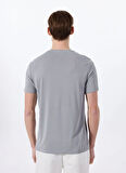 Jeep Bisiklet Yaka Baskılı Gri Erkek T-Shirt J5SM-TST7367