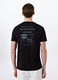 Jeep Bisiklet Yaka Baskılı Siyah Erkek T-Shirt J5SM-TST7386