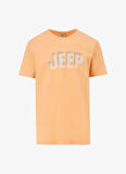Jeep Bisiklet Yaka Baskılı Somon Erkek T-Shirt J4SM-TST7238