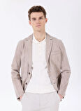 Vizon Erkek Slim Fit %100 Deri Süet Blazer Ceket F5SM-CKT 2924