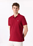Bordo Erkek Basic %100 Pamuk Polo T-Shirt F5SM-TST 2779