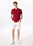 Bordo Erkek Basic %100 Pamuk Polo T-Shirt F5SM-TST 2779