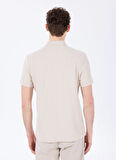 Fabrika Düz Bej Erkek Polo T-Shirt F5SM-TST 2779