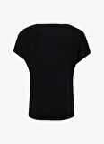 Fabrika Comfort V Yaka Payetli Siyah Kadın T-Shirt FC5SL-TST0118