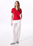 Kırmızı Kadın Relaxed Düz Polo T-Shirt J5SL-TST7070