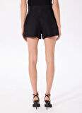Fabrika Standart Bel Relaxed Siyah Kadın Şort F5SL-SHT0316