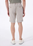Fabrika Normal Bel Basic Bej Erkek Bermuda Şort F5SM-SHT 2752