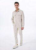 Vizon Erkek Regular Fit Kareli %100 Keten Ceket FC5SM-CKT 2561