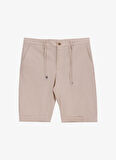 Fabrika Normal Bel Basic Bej Erkek Bermuda Şort F5SM-SHT 2771