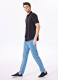 Fabrika Normal Bel Normal Paça Straight Mavi Erkek Denim Pantolon F5SM-PNT 2768
