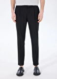 Fabrika Bağlamalı Bel Duble Paça Siyah Erkek Chino Pantolon F5SM-PNT 2750