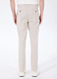 Bej Erkek Basic Çizgili Chino Pantolon F5SM-PNT 2303