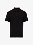 Fabrika Düz Siyah Erkek Polo T-Shirt F5SM-TST 2040