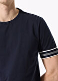 Lacivert Erkek Basic %100 Pamuk T-Shirt F5SM-TST 2738