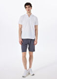 Discovery Expedition D5SM-TST3807 Beyaz Relaxed Düz Erkek Polo T-Shirt