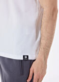 Discovery Expedition D5SM-TST3807 Beyaz Relaxed Düz Erkek Polo T-Shirt