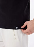 Discovery Expedition D5SM-TST3807 Siyah Relaxed Düz Erkek Polo T-Shirt