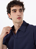 Discovery Expedition D5SM-TST3807 Lacivert Relaxed Düz Erkek Polo T-Shirt