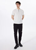 Discovery Expedition D5SM-TST3718 Beyaz Relaxed Düz Erkek Polo T-Shirt