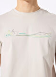 D5SM-TST3707 Taş Bisiklet Yaka Relaxed Fit Baskılı T-Shirt