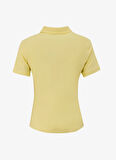 Discovery Expedition D5SL-TST3598 Sarı Basic Düz Kadın Polo T-Shirt