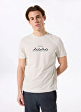 D5SM-TST3700 Taş Bisiklet Yaka Relaxed Baskılı Erkek T-Shirt