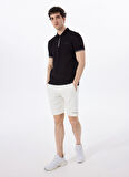 Discovery Expedition D5SM-TST3718 Siyah Relaxed Düz Erkek Polo T-Shirt