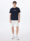 Discovery Expedition D5SM-TST3793 Lacivert Bisiklet Yaka Relaxed Baskılı Erkek T-Shirt