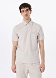 Discovery Expedition D5SM-TST3713 Taş Relaxed Düz Erkek Polo T-Shirt