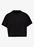 Discovery Expedition D5SL-TST3574 Siyah Bisiklet Yaka Relaxed Düz Kadın T-Shirt